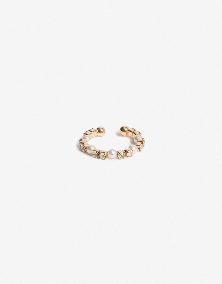 Anillos Chicos Perla Anillo Strass & Perla - Dorado