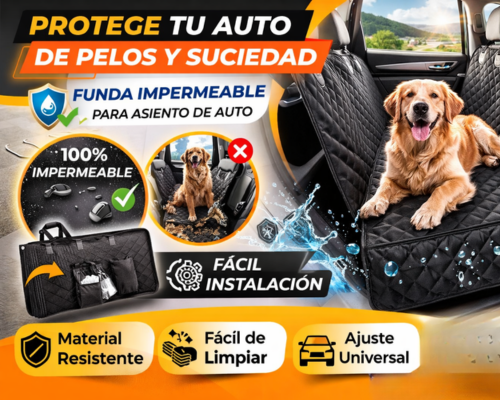 Protector impermeable para asiento trasero – funda para mascotas