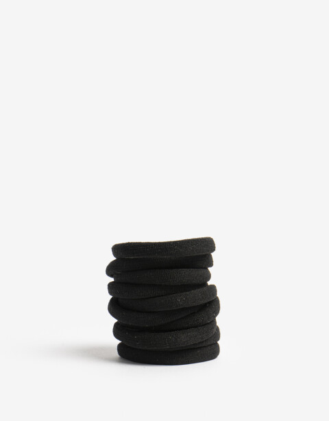 Gomitas Elásticas Sets Liso Set De 10 Gomitas Elasticas - Negro