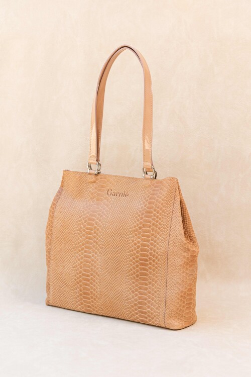 Cartera Regina Reptil Beige