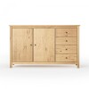 Comoda 2 Puertas 4 Cajones - Mari Marrón