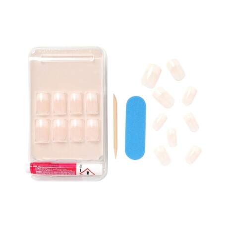 Kiss Acrylic french Nude uñas postizas x28 Talle Medium