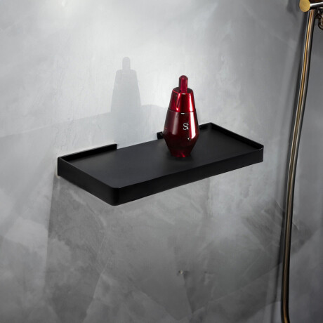 JABONERA METALICA DE BAÑO LINEA MANTUA COLOR NEGRO MATE NEGRO
