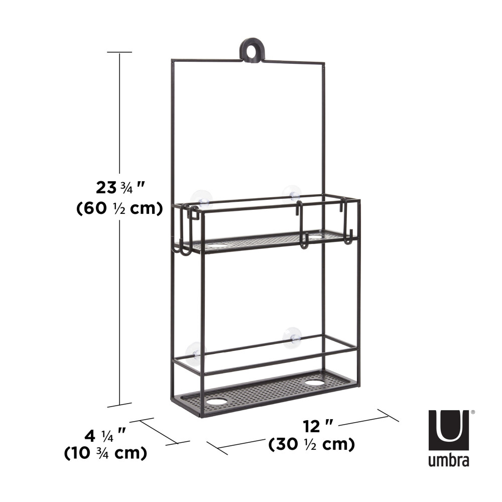 ORGANIZADOR DE DUCHA ACERO NEGRO UMBRA