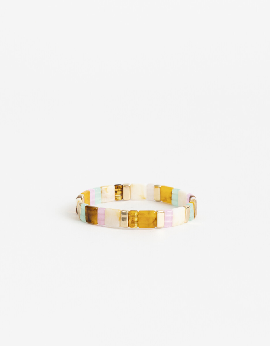 Pulsera Elástica Beads Resina 