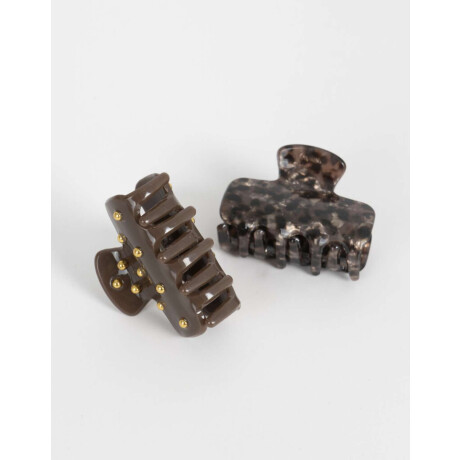 Broches Sets Con tachas Combinacion Tricolor