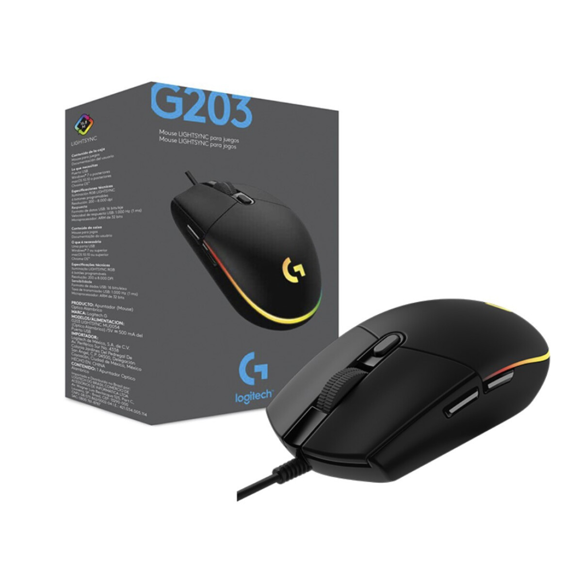 Mouse Gamer Logitech G203 Rgb Lightsync 