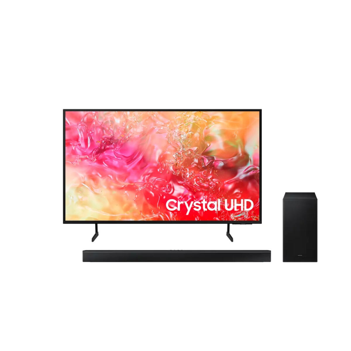 Samsung Smart Tv 85" Crystal UHD 4K + Barra de Sonido Samsung Ultra Slim 3.1 ch HW-S700D 