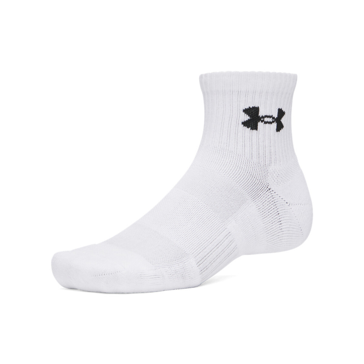 UA Performance Cotton 3p Qtr-WHT - WHT-100 
