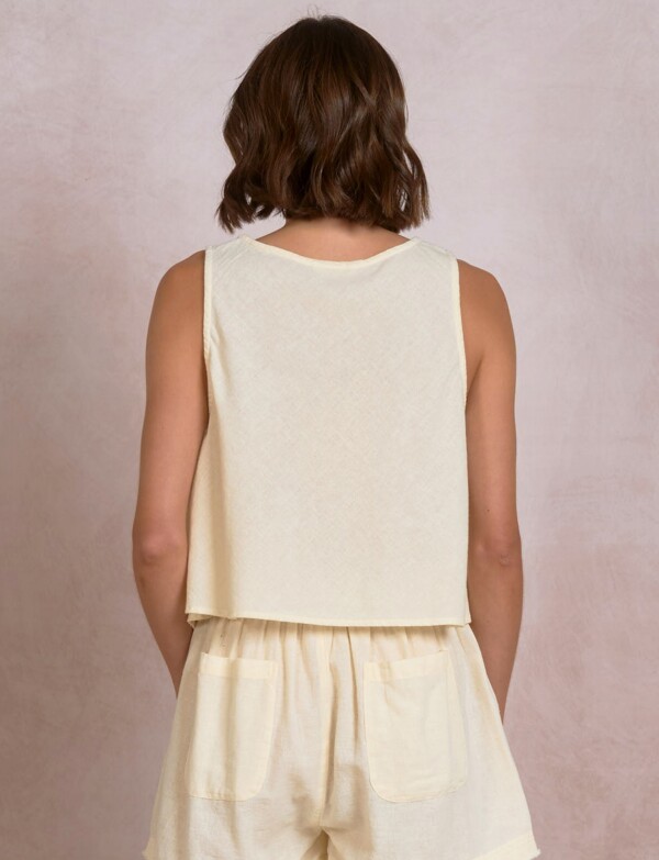 Blusa Algodon & Lino BEIGE CLARO