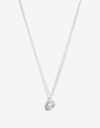 Cadena Corta con Dije Strass Cadena Con Dije Corazón Plata 925 - Plateado