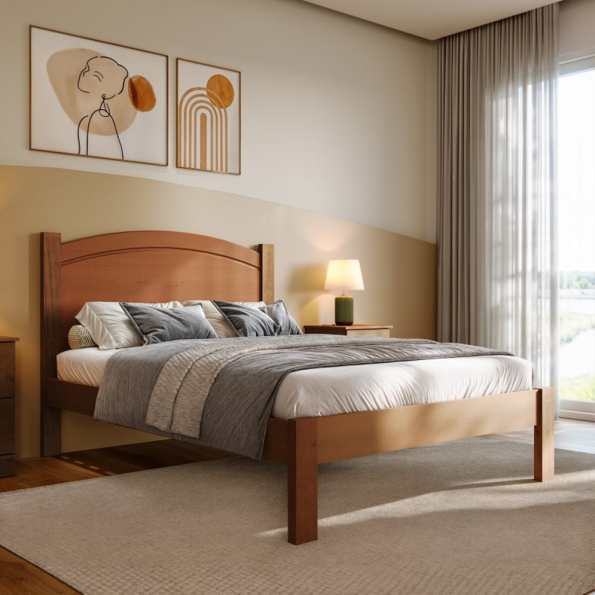 Cama De 2 Plazas Línea Bronce 