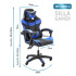 Silla Gamer De Escritorio Ergonomica Pc Gaming Tela Cuero Sintetico Imback Negro y Azul Silla Gamer De Escritorio Ergonomica Pc Gaming Tela Cuero Sintetico Imback Negro y Azul