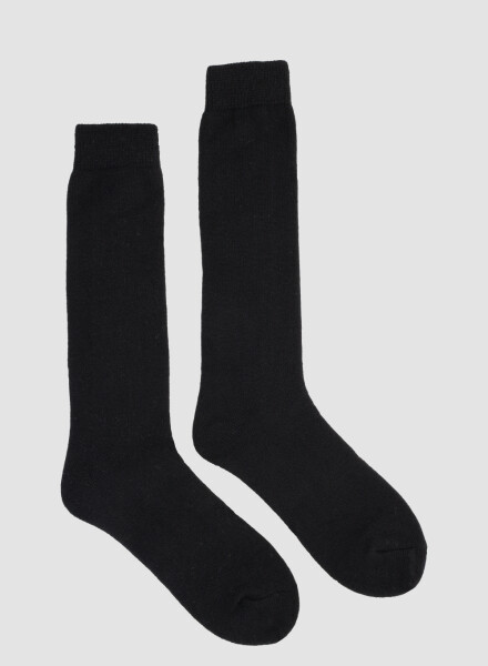 Medias 3/4 abrigo de acrilico lisa Negro