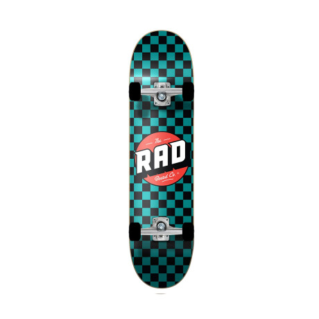 Skate Completo RAD Checkers 7.25" - Black/Teal Skate Completo RAD Checkers 7.25" - Black/Teal