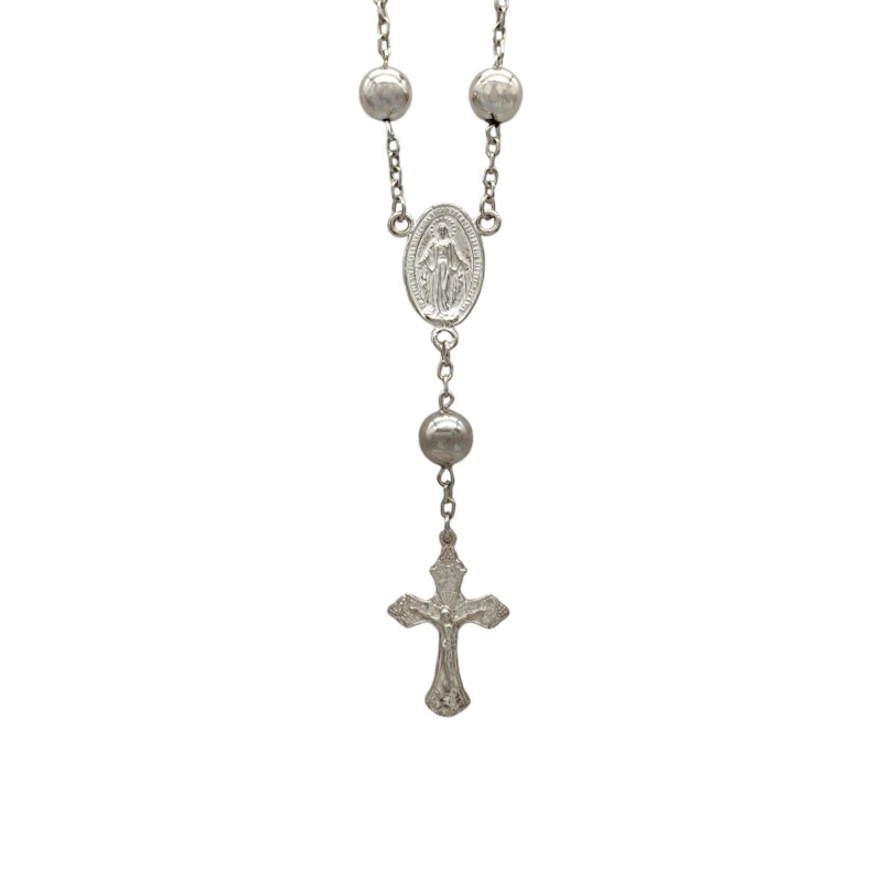 Rosario Virgen Milagrosa - Plata 925 - Sin piedra - RO3000 sinpiedra