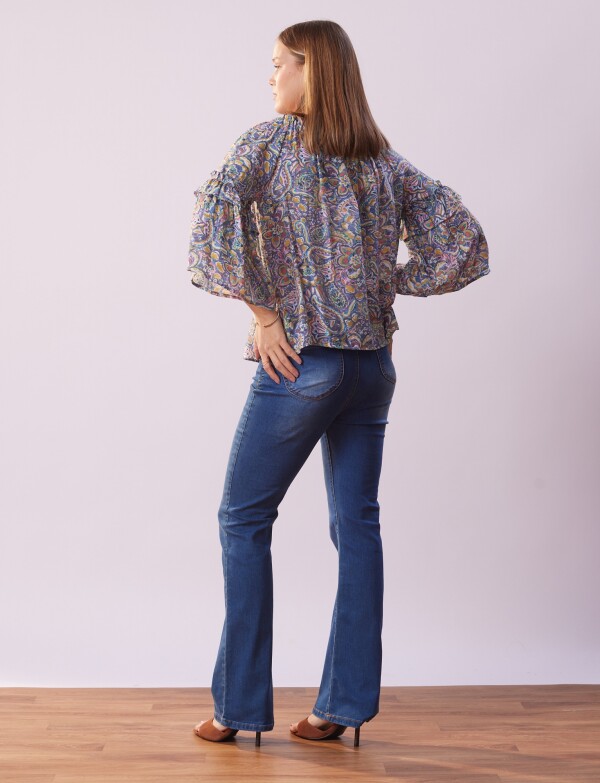 Blusa Printed MULTI/AZUL