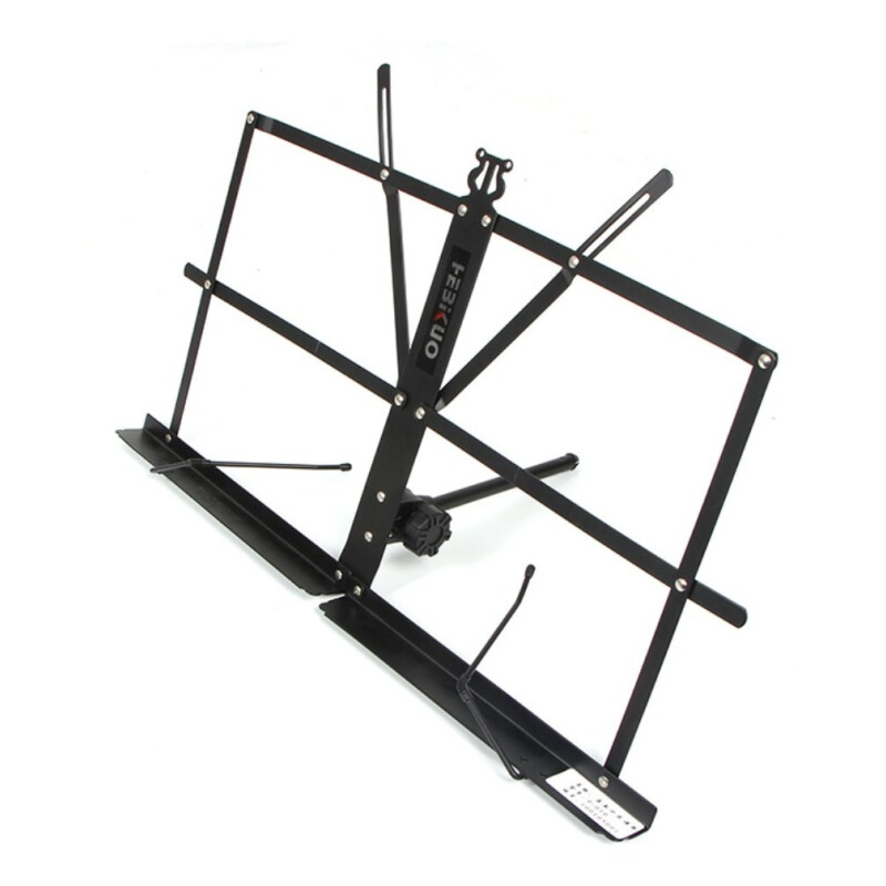 Atril Partituras De Mesa + Funda Musica Negro
