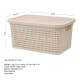 Set x2 Caja simil rattan 2,5 Lts (23x15,5x11cm) BEIGE