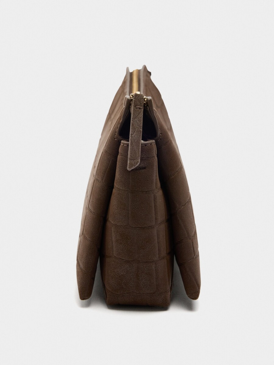 Bolso Bandolera Grabado Animal marron