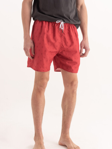 Short de baño estampado Arabesco Coral