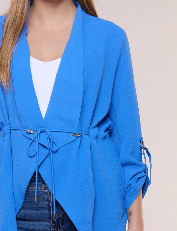 Chaqueta Cintura Ajustable CELESTE OSCURO