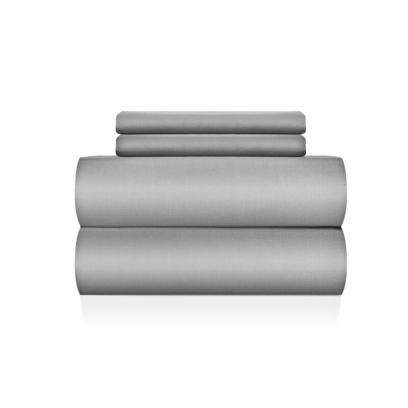 Juego De Sábanas King 200 Hilos 100% Algodón - Gris Juego De Sábanas King 200 Hilos 100% Algodón - Gris