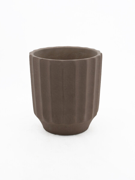 MACETA DE CERAMICA DECO TAUPE