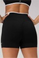 Shorts Seamless Scrunch Short 4" Mujer Black/Classic White