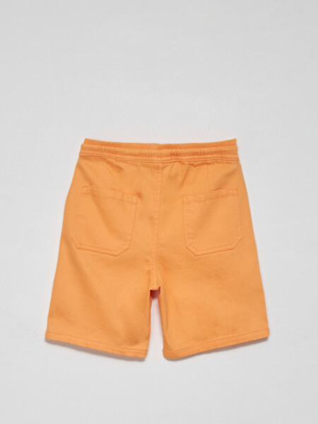 Bermuda casual con lavado Naranja