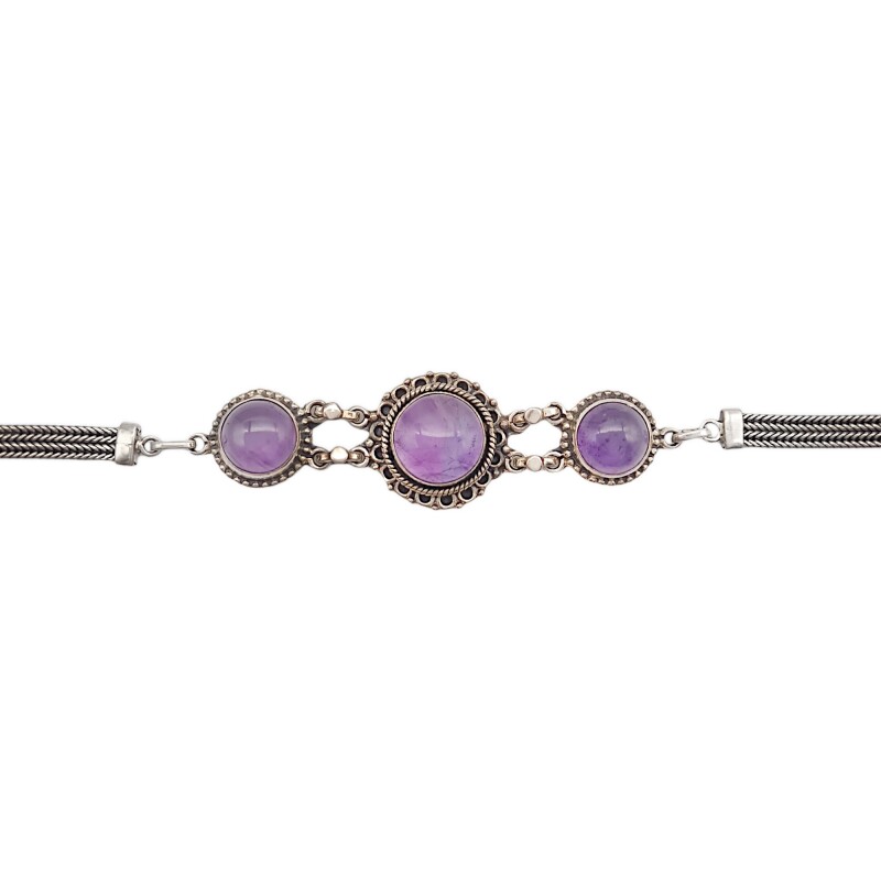 Pulsera Trilogy-Plata 925-Piedra amatista-PU3414 conpiedra