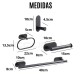Set Accesorio Baño Juego 4 Piezas Negro Adhesivo Acero Inoxidable Set Accesorio Baño Juego 4 Piezas Negro Adhesivo Acero Inoxidable