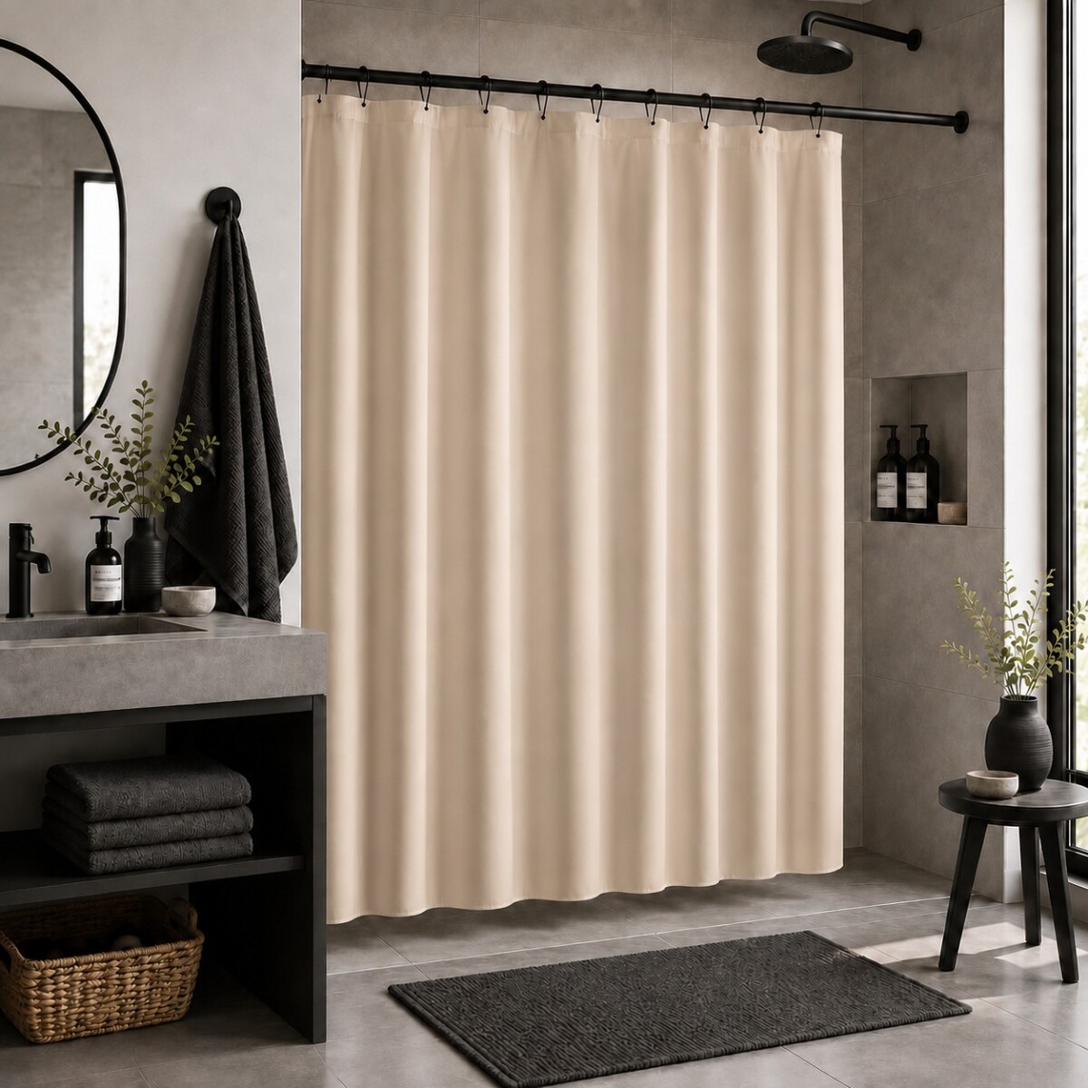 Forro de Cortina de Baño 180x180cm - Beige 