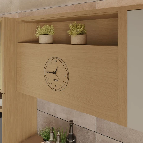 Aéreo 120cm 1 Puerta c/ Reloj GAMAS DE BEIGE
