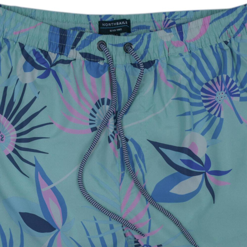 N+ Short COOL LEAVES COMBO Verde Agua-rosado