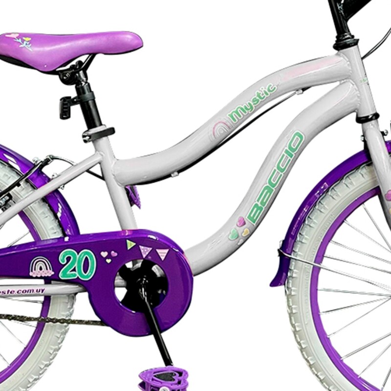 Bicicleta Mystic Rodado 20 Color Blanco/ Violeta Bicicleta Mystic Rodado 20 Color Blanco/ Violeta
