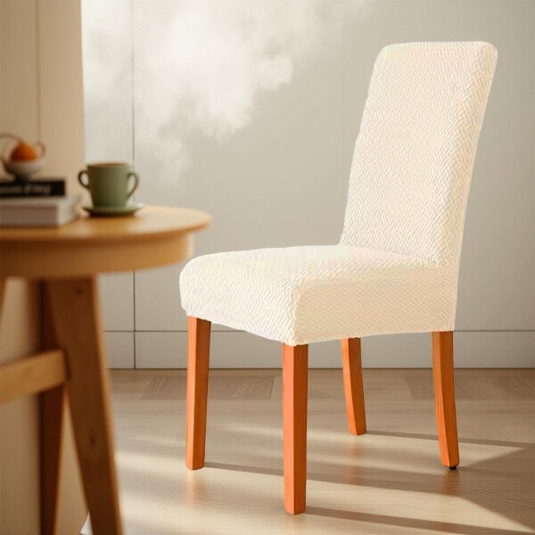 Funda Cubre Sillas Elastizado Lavable Tela Premium Textura ® Variante Color Beige