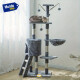 Rascador Torre 5 Niveles En Felpa Y Sisal Para Gato Juego Negro