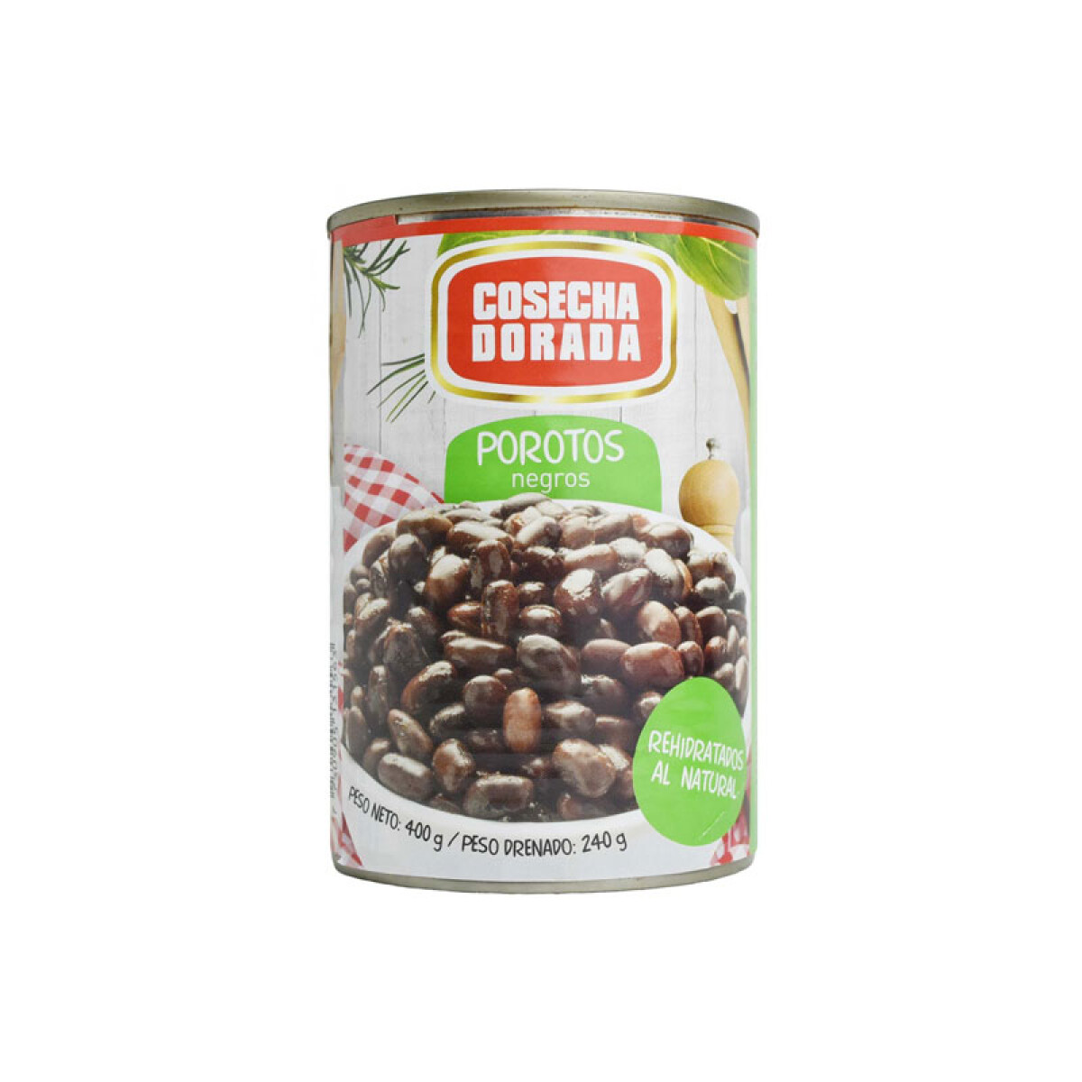 Enlatado Porotos COSECHA DORADA NEGRO 350grs 