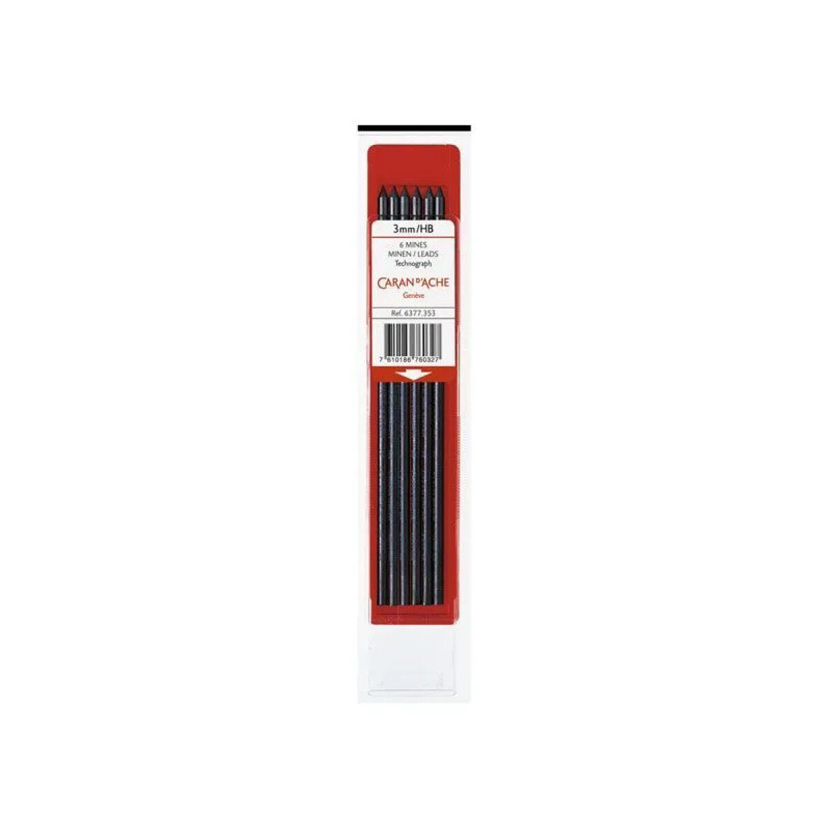 Minas de grafito Caran d'Ache - 3 mm - HB 