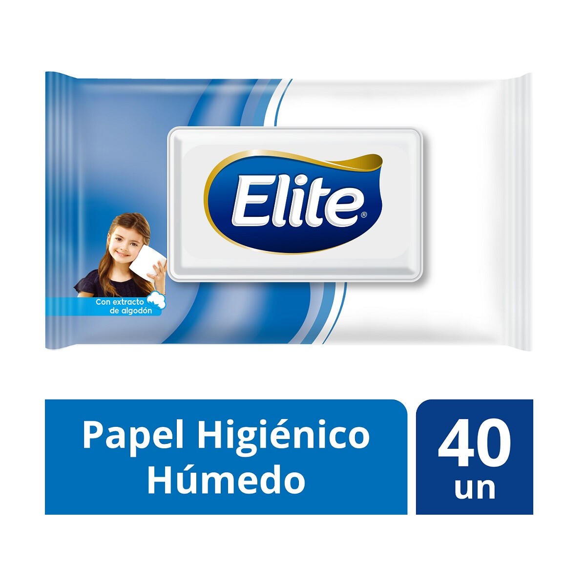 Papel Higiénico Elite Húmedo 40 Uds. 
