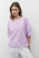 Blusa con volados lila