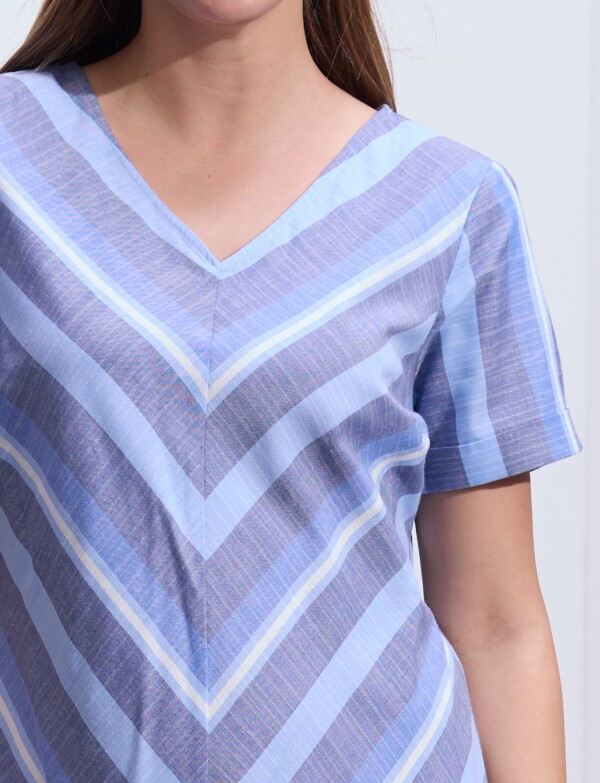 Vestido Algodon Line AZUL/MULTI