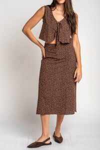 Top Lunares Marron