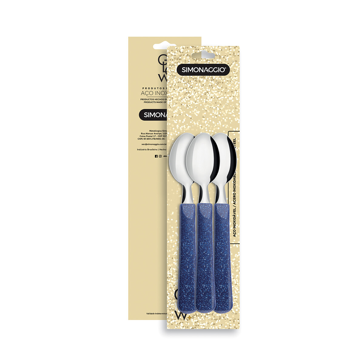 Set X3 Cucharitas Glow de Simonaggio - AZUL 