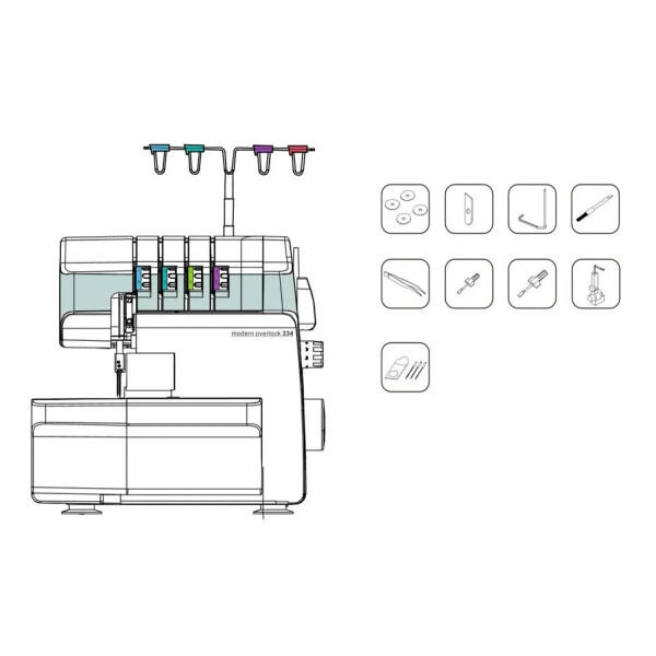 Máquina De Coser Telefunken Overlock De 4 Hilos Brazo Libre MAQUINA DE COSER TELEFUNKEN OVERLOCK 4H