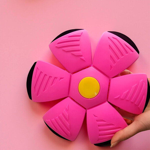 Pelota Magica Plegable Juguete Boomerang Luz Led Juego Vairante Color Rosa