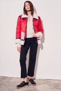 Campera Capitoneada Combinada Rojo