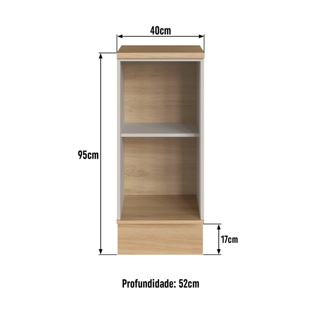 Bajo mesada Everest 0,40 m con 1 puerta Color: Carvalho/Panna Bajo Mesada Everest 0,40 M Con 1 Puerta Color: Carvalho/panna