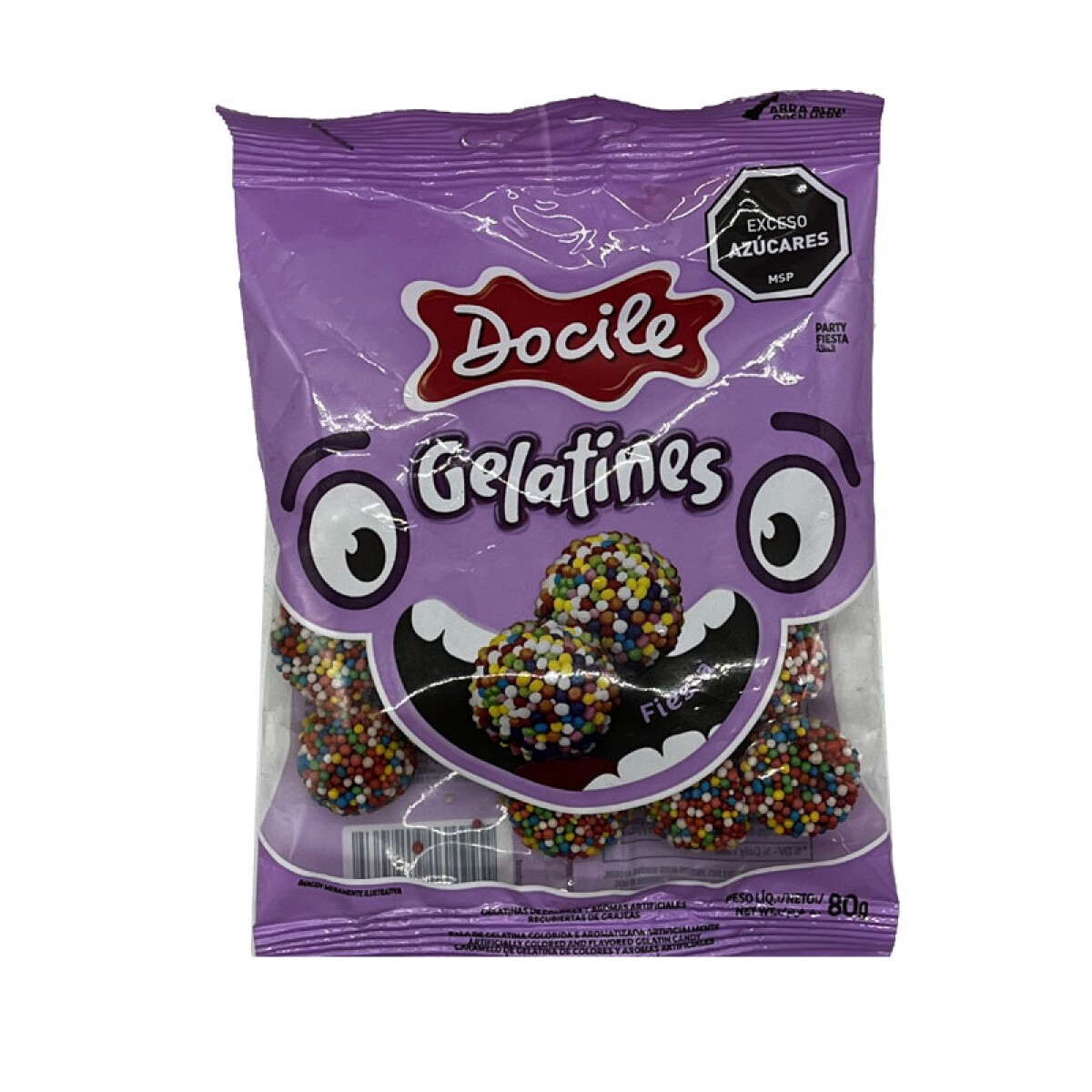 Gomitas DOCILE Gelatinas 70Grs-80Grs - GOMITAS DOCILE GELATINAS 80GRS FIESTA 